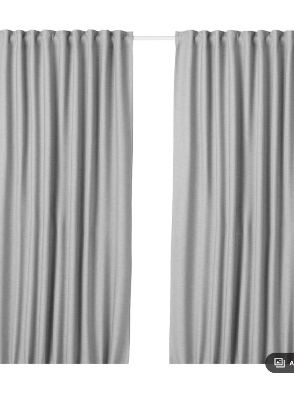 IKEA VILBORG Curtains 2 Panels 1 pair Room Darkening 57" x 98" Gray NEW NIP